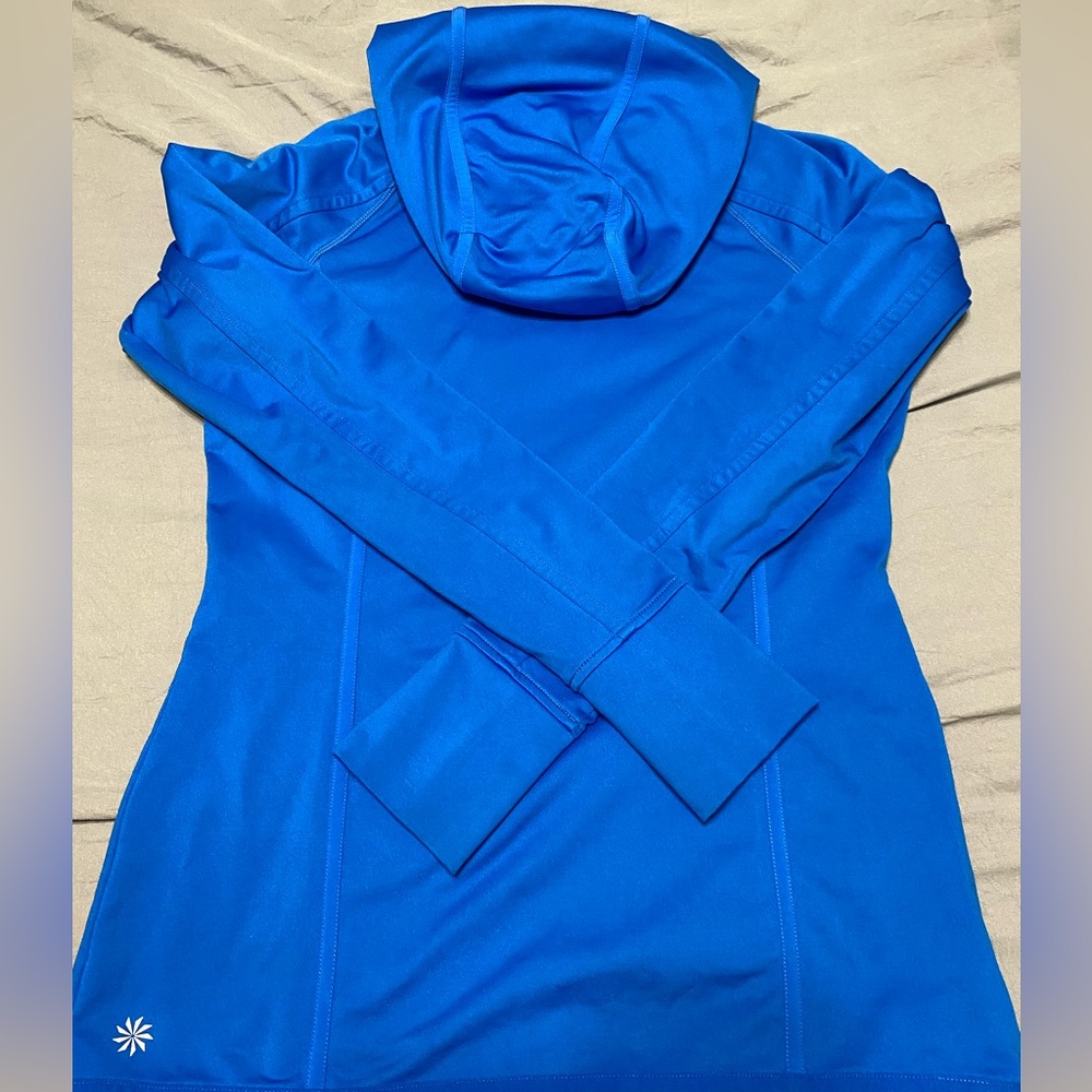 Athleta Long Sleeve Blue Active Hoodie - Finger Holes - Size S